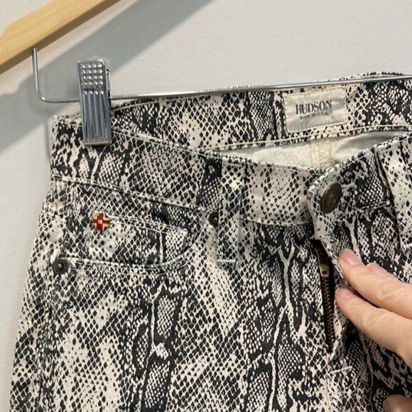 Hudson Jeans Nico Mid Rise Snake-Print Jeans 24 - Picture 5 of 13